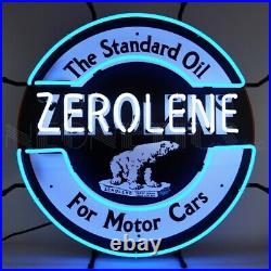 Zerolene Standard oil Neon sign Gas Gasoline lamp pump globe light Polar bear